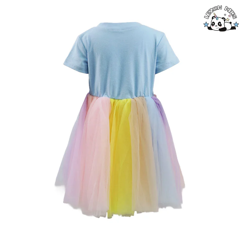 LEZONKIDS - Children's Boutique Clothing Knee Length Simple Frock Design Girls' Chiffon Party Dress for Teenager